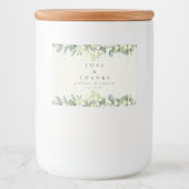 Étiquette Pour Bocaux Crème Snowberry+Eucalyptus Mariage d'hiver Favoris (Devant)