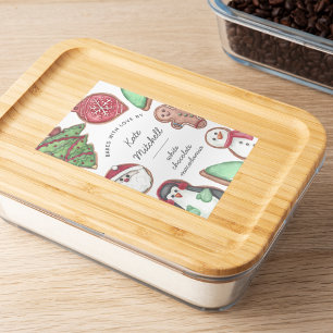 Étiquette Pour Bocaux Cuisine de Noël personnalisée