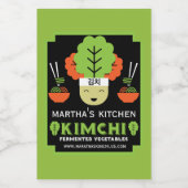 Étiquette Pour Bocaux Cuisine Kimchi Faite Maison (Étiquettes simples)