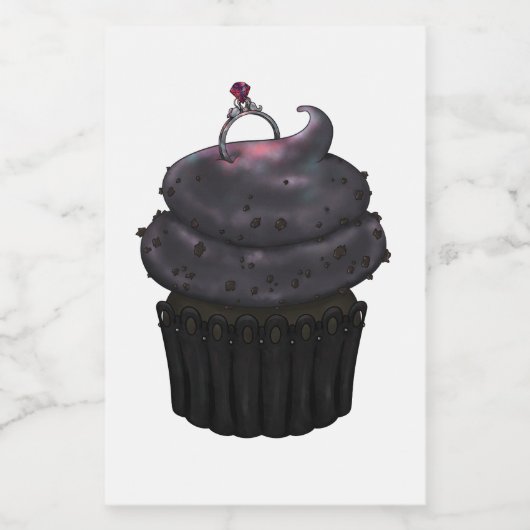 Étiquette Pour Bocaux Cupcake Fiançailles doux (Étiquettes simples)
