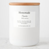 Étiquette Pour Bocaux cupcakes faits maison faits avec amour ajouter sit (Devant)