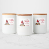 Étiquette Pour Bocaux Curieux mignon chien drôle avec chapeau de Père No (Bouteilles)