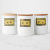 Étiquette Pour Bocaux Custom Elegant Monogram (Bouteilles)