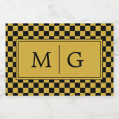 Étiquette Pour Bocaux Custom Elegant Monogram (Étiquettes simples)