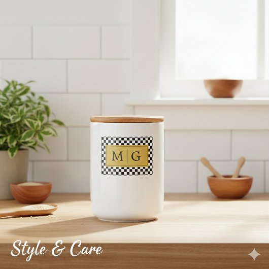 Étiquette Pour Bocaux Custom Elegant Monogram