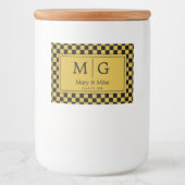 Étiquette Pour Bocaux Custom Elegant Monogram Name Party Favor (Devant)