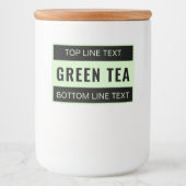 Étiquette Pour Bocaux Custom Green Tea Container Label for Kitchen Stora (Devant)