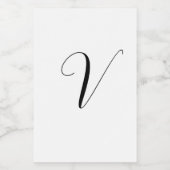 Étiquette Pour Bocaux Custom monogram script initial (Étiquettes simples)