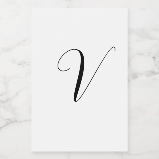 Étiquette Pour Bocaux Custom monogram script initial (Étiquettes simples)