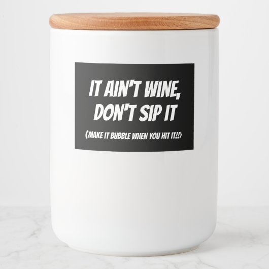 Étiquette Pour Bocaux Custom Moonshine Funny devis (Devant)