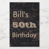 Étiquette Pour Bocaux Customisez votre 50e anniversaire noir et marron (Étiquettes simples)