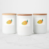 Étiquette Pour Bocaux Cute Kawaii Mango souriant (Bouteilles)