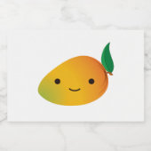 Étiquette Pour Bocaux Cute Kawaii Mango souriant (Étiquettes simples)