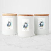 Étiquette Pour Bocaux Cute macaron en bleu aquarelle (Bouteilles)