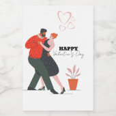 Étiquette Pour Bocaux Danse Figure Saint-Valentin (Étiquettes simples)