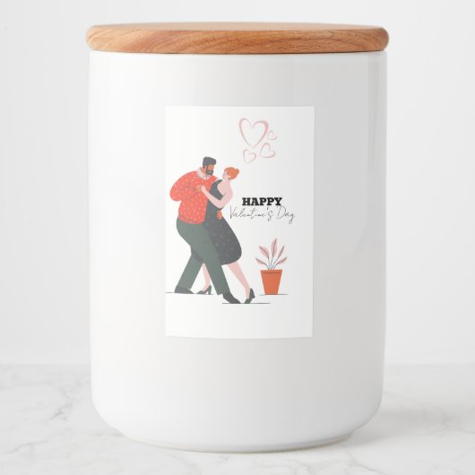 Étiquette Pour Bocaux Danse Figure Saint-Valentin (Devant)