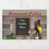 Étiquette Pour Bocaux De la cuisine de... (personnalisable) (Étiquettes simples)