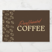 Étiquette Pour Bocaux Decaffeinated Coffee Label – Retro Coffee Beans (Étiquettes simples)