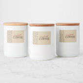 Étiquette Pour Bocaux Decaffeinated Coffee Label – Retro Coffee Beans (Bouteilles)