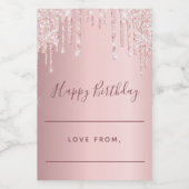 Étiquette Pour Bocaux Dégustations roses cadeau d'anniversaire fait mais (Étiquettes simples)