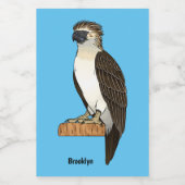 Étiquette Pour Bocaux dessin animé d'aigle des Philippines (Étiquettes simples)
