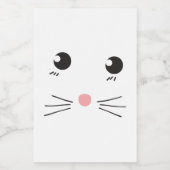Étiquette Pour Bocaux Dessin au trait de visage de chat (Étiquettes simples)