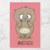 Étiquette Pour Bocaux Dessin d'adorable hamster (Étiquettes simples)