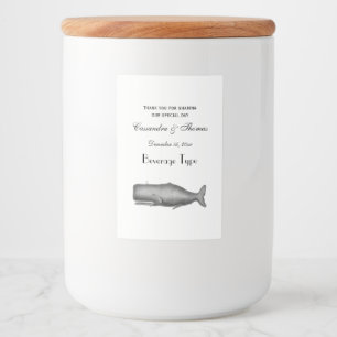 Étiquette Pour Bocaux Dessin de baleine du XIXe siècle de style vintage