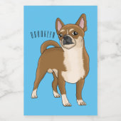 Étiquette Pour Bocaux Dessin de Chihuahua pour chien (Étiquettes simples)