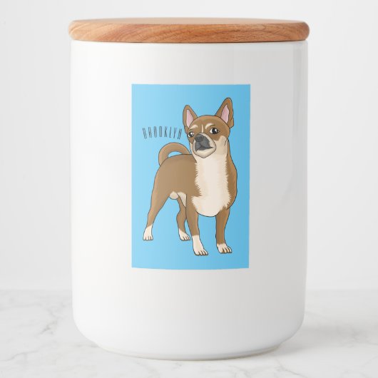 Étiquette Pour Bocaux Dessin de Chihuahua pour chien (Devant)