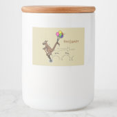 Étiquette Pour Bocaux Dessin d'humour australien kangourou (Devant)