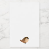 Étiquette Pour Bocaux Dessin d'Oiseau de Bruant (Étiquettes simples)