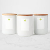 Étiquette Pour Bocaux Dessin d'oiseau vert (Bouteilles)