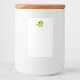 Étiquette Pour Bocaux Dessin d'oiseau vert