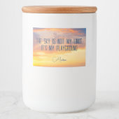 Étiquette Pour Bocaux Devis Sky de nom personnalisé (Devant)