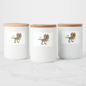 Étiquette Pour Bocaux Dilophosaurus dessin animé (Bouteilles)