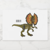Étiquette Pour Bocaux Dilophosaurus dessin animé (Étiquettes simples)