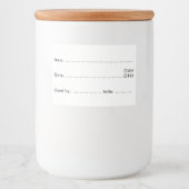 Étiquette Pour Bocaux Dissolvable Food Labels for Home and Kitchen (Devant)