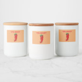 Étiquette Pour Bocaux Diva Piment Rouge Chaud Modifiable (Bouteilles)
