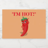 Étiquette Pour Bocaux Diva Piment Rouge Chaud Modifiable (Étiquettes simples)