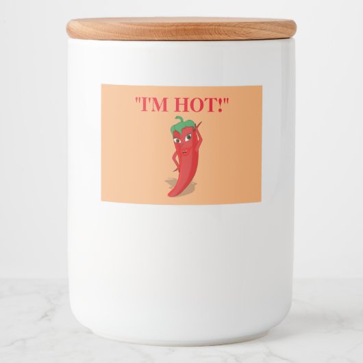 Étiquette Pour Bocaux Diva Piment Rouge Chaud Modifiable (Devant)