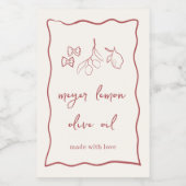 Étiquette Pour Bocaux Dolce Vita Wavy Stripe Italien (Étiquettes simples)