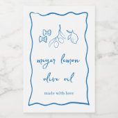 Étiquette Pour Bocaux Dolce Vita Wavy Stripe Italien (Étiquettes simples)