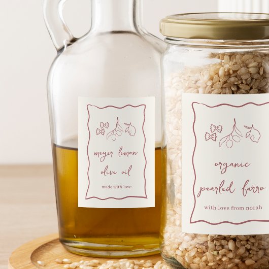 Étiquette Pour Bocaux Dolce Vita Wavy Stripe Italien