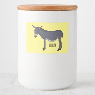 Étiquette Pour Bocaux Donkey cartoon