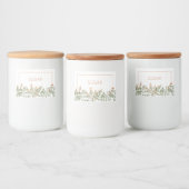 Étiquette Pour Bocaux Douceur pêche floral Conteneur alimentaire Étiquet (Bouteilles)