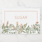 Étiquette Pour Bocaux Douceur pêche floral Conteneur alimentaire Étiquet (Étiquettes simples)