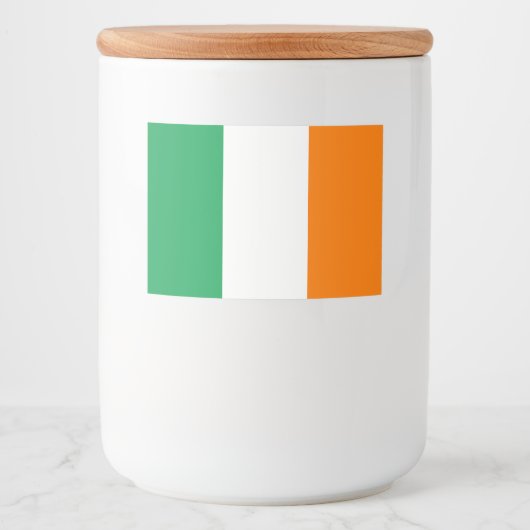Étiquette Pour Bocaux Drapeau de l'Irlande (Devant)