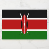 Étiquette Pour Bocaux Drapeau du Kenya (Étiquettes simples)