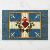 Étiquette Pour Bocaux Drapeau Québec antique Carillon Sacré-Coeur (Étiquettes simples)